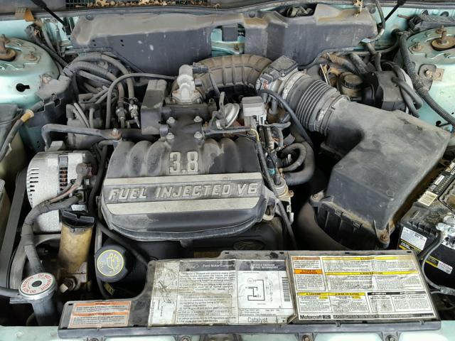 1FALP5249RG213187 - 1994 FORD TAURUS GL TEAL photo 7