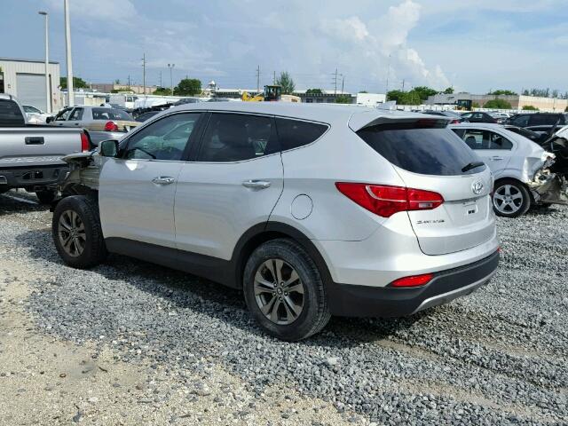 5XYZT3LB1EG148690 - 2014 HYUNDAI SANTA FE S SILVER photo 3