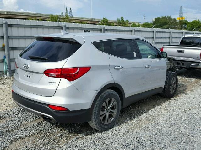 5XYZT3LB1EG148690 - 2014 HYUNDAI SANTA FE S SILVER photo 4