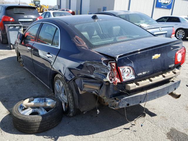 1G1ZF5E72CF330810 - 2012 CHEVROLET MALIBU 3LT BLUE photo 3