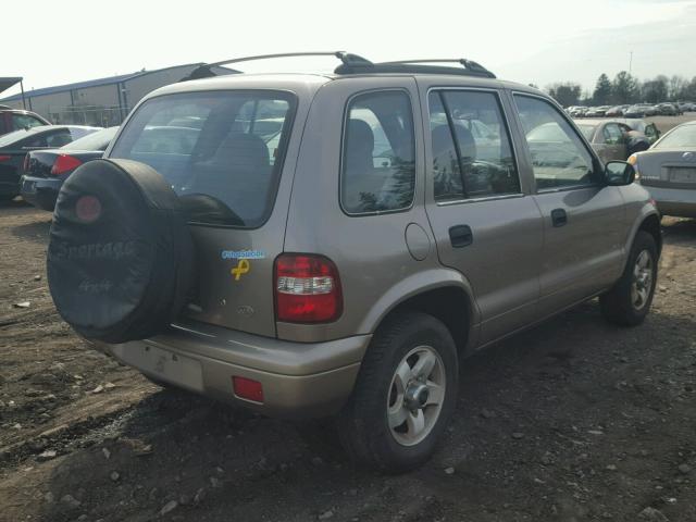 KNDJA723715082248 - 2001 KIA SPORTAGE TAN photo 4