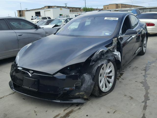 5YJSA1E17HF209682 - 2017 TESLA MODEL S BLACK photo 2