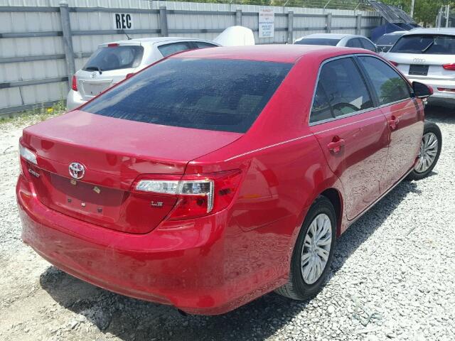 4T1BF1FK5EU786623 - 2014 TOYOTA CAMRY L/SE RED photo 4