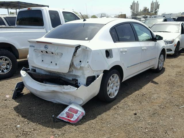 3N1AB6APXBL607089 - 2011 NISSAN SENTRA 2.0 WHITE photo 4