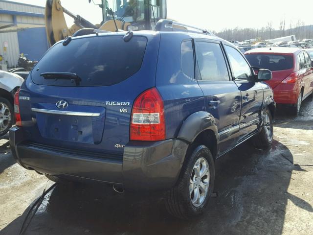 KM8JN72D09U113656 - 2009 HYUNDAI TUCSON SE BLUE photo 4