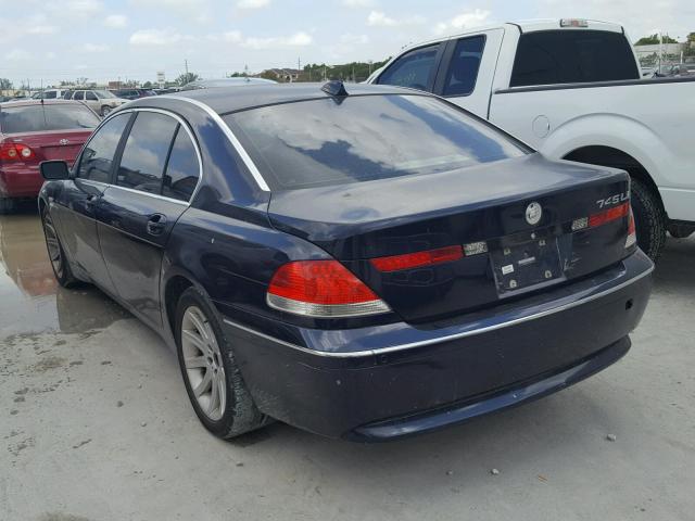 WBAGN63443DR18300 - 2003 BMW 745 LI BLUE photo 3