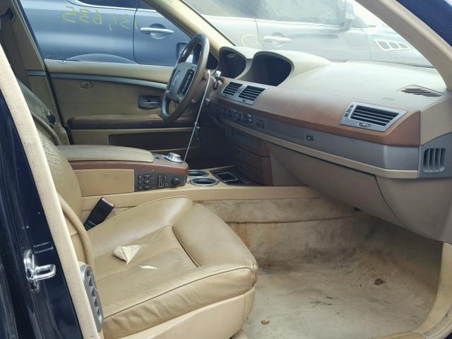 WBAGN63443DR18300 - 2003 BMW 745 LI BLUE photo 5