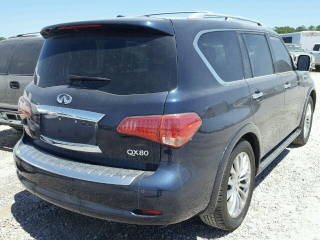 JN8AZ2NFXH9642188 - 2017 INFINITI QX80 BASE BLUE photo 4