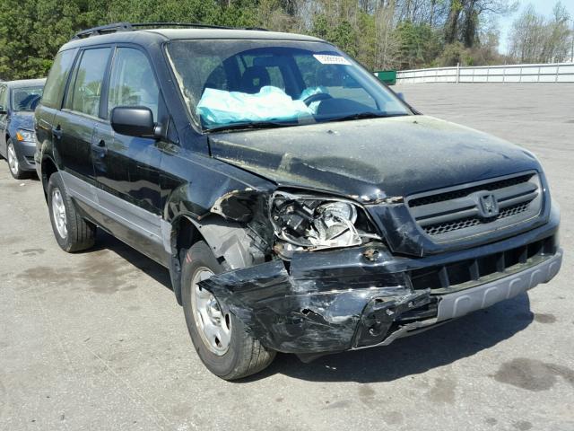 2HKYF18154H600574 - 2004 HONDA PILOT LX BLACK photo 1