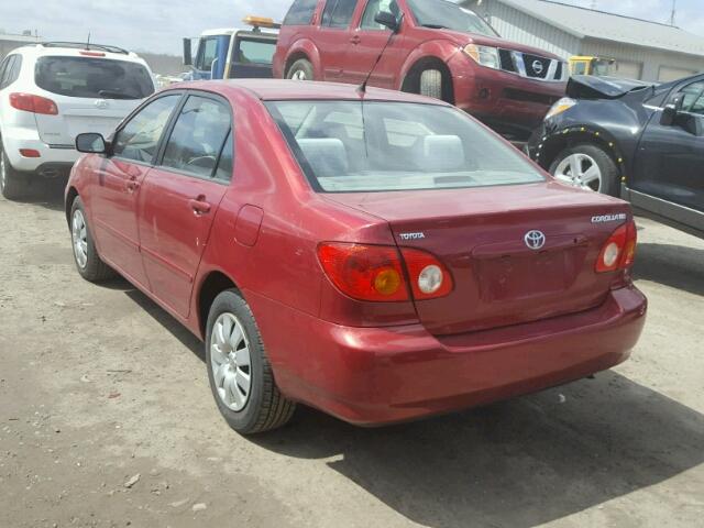 2T1BR32E54C290112 - 2004 TOYOTA COROLLA CE RED photo 3