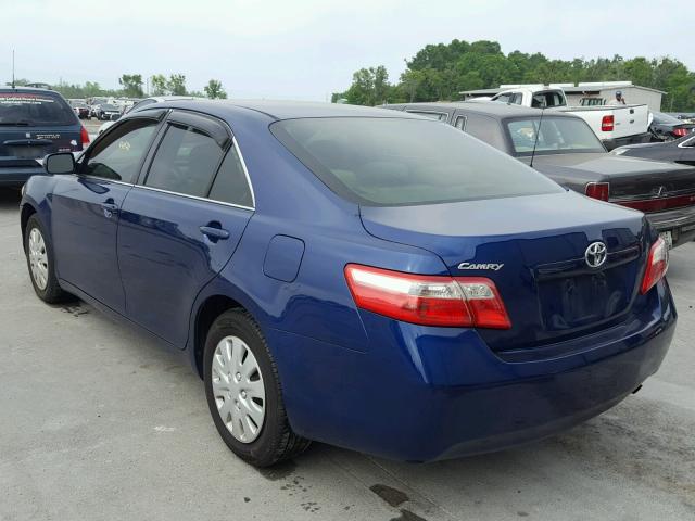 4T1BE46K98U254736 - 2008 TOYOTA CAMRY CE BLUE photo 3