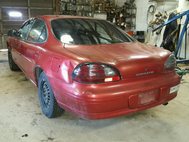 1G2WJ52M7WF263343 - 1998 PONTIAC GRAND PRIX BURGUNDY photo 3