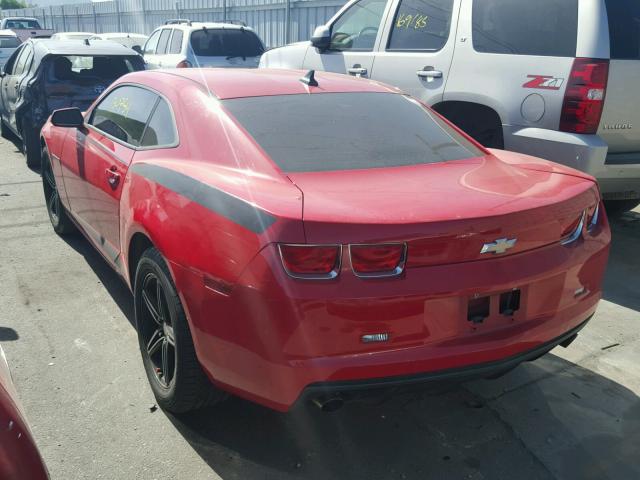 2G1FB1EV7A9213283 - 2010 CHEVROLET CAMARO LT RED photo 3