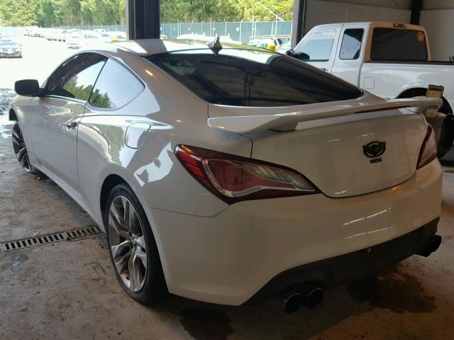 KMHHT6KDXDU092550 - 2013 HYUNDAI GENESIS CO WHITE photo 3