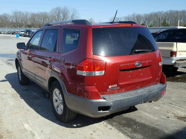 KNDJH741085009479 - 2008 KIA BORREGO LX MAROON photo 3