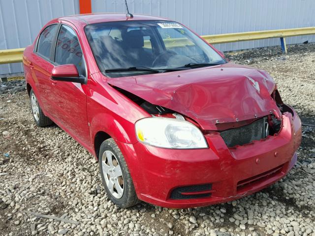 KL1TD56E69B394212 - 2009 CHEVROLET AVEO LS RED photo 1