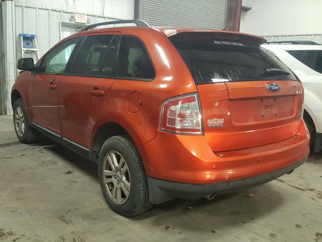 2FMDK39C77BB28573 - 2007 FORD EDGE SEL P ORANGE photo 3