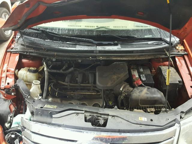 2FMDK39C77BB28573 - 2007 FORD EDGE SEL P ORANGE photo 7