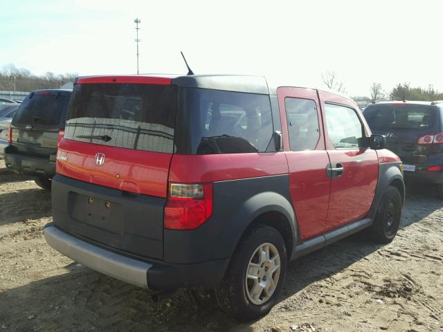 5J6YH28356L007257 - 2006 HONDA ELEMENT LX RED photo 4