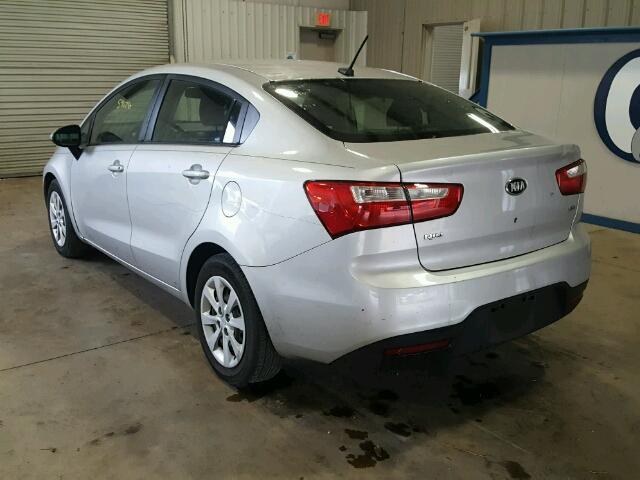 KNADM4A32D6223856 - 2013 KIA RIO LX SILVER photo 3