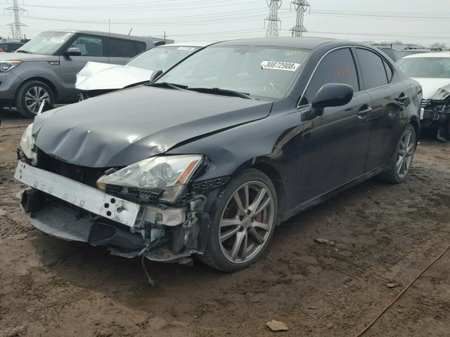 JTHBE262085019708 - 2008 LEXUS IS 350 BLACK photo 2