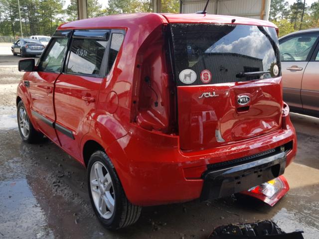 KNDJT2A22B7234402 - 2011 KIA SOUL RED photo 3