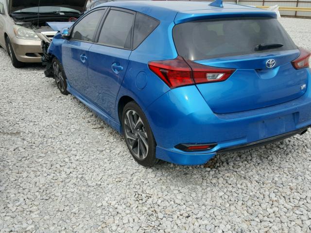 JTNKARJE3HJ531036 - 2017 TOYOTA COROLLA IM BLUE photo 3