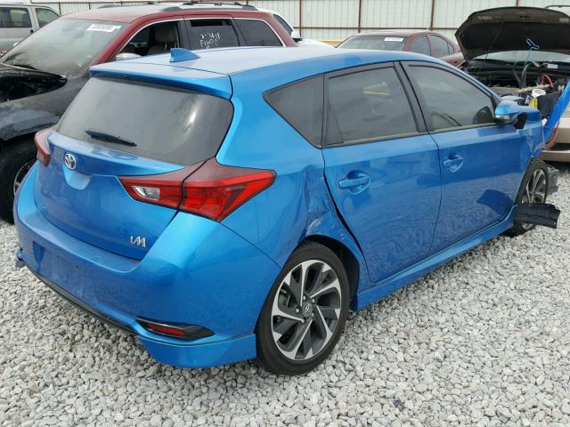 JTNKARJE3HJ531036 - 2017 TOYOTA COROLLA IM BLUE photo 4