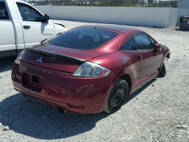 4A3AK34T56E006230 - 2006 MITSUBISHI ECLIPSE GT BURGUNDY photo 4