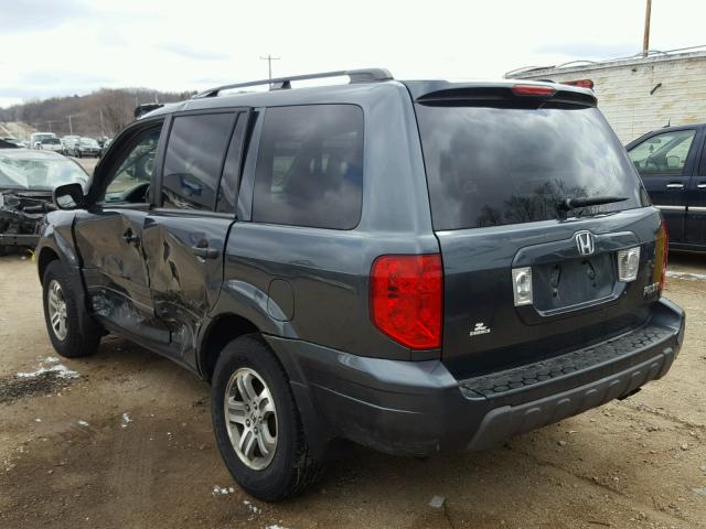 5FNYF185X5B021440 - 2005 HONDA PILOT EXL BLUE photo 3