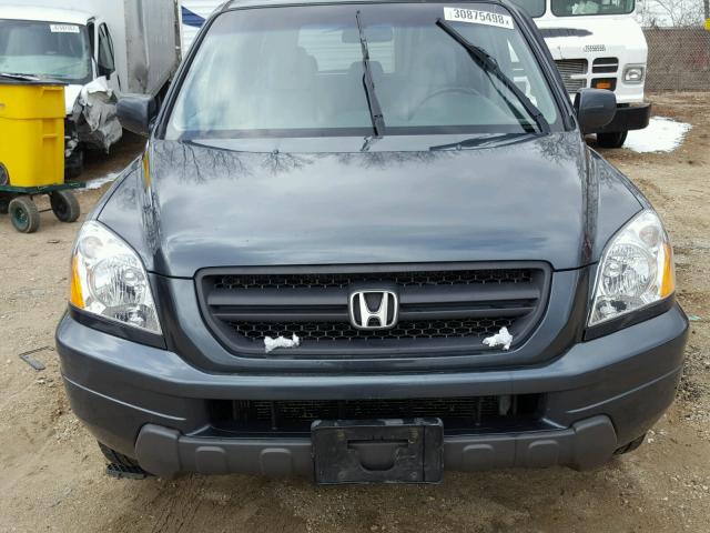 5FNYF185X5B021440 - 2005 HONDA PILOT EXL BLUE photo 7