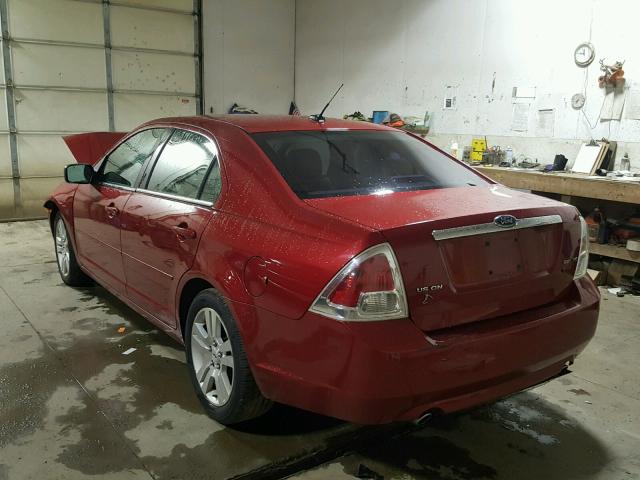 3FAHP08167R226877 - 2007 FORD FUSION SEL RED photo 3