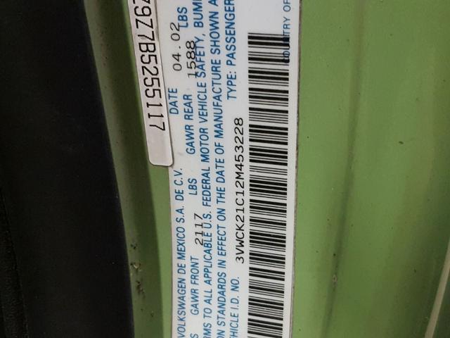 3VWCK21C12M453228 - 2002 VOLKSWAGEN NEW BEETLE 绿色 照片 10