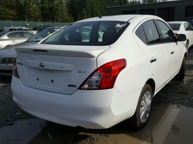 3N1CN7AP6EL819286 - 2014 NISSAN VERSA S WHITE photo 4