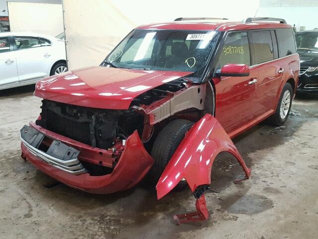 2FMHK6CC2CBD21770 - 2012 FORD FLEX SEL RED photo 2