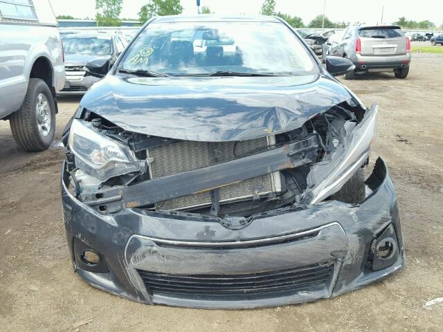 2T1BURHE7EC053664 - 2014 TOYOTA COROLLA L BLACK photo 9