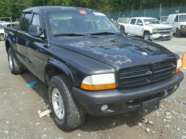 1B7HG38NX2S711096 - 2002 DODGE DAKOTA QUA BLACK photo 1