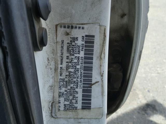 1Y1SK526XTZ016123 - 1996 GEO PRIZM BASE WHITE photo 10