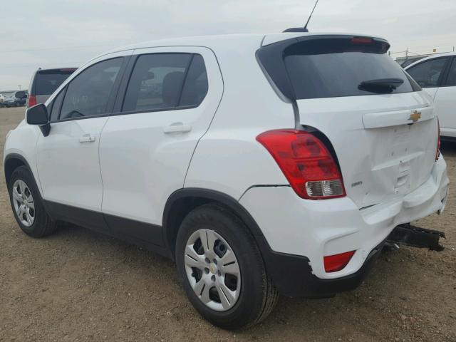 KL7CJKSB0HB237783 - 2017 CHEVROLET TRAX LS WHITE photo 3