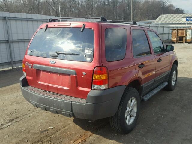 1FMYU93196KB87909 - 2006 FORD ESCAPE XLT RED photo 4