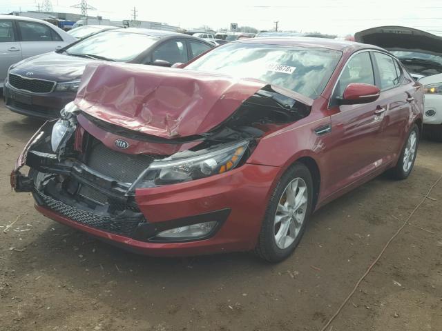 5XXGN4A74DG171714 - 2013 KIA OPTIMA EX RED photo 2