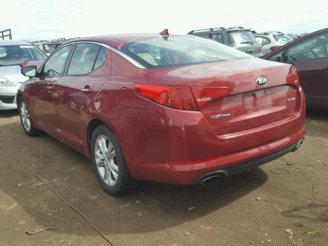 5XXGN4A74DG171714 - 2013 KIA OPTIMA EX RED photo 3