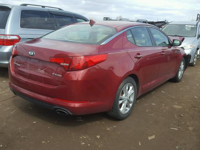 5XXGN4A74DG171714 - 2013 KIA OPTIMA EX RED photo 4