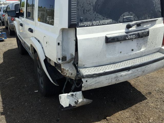 1J8HH48N86C253750 - 2006 JEEP COMMANDER WHITE photo 9