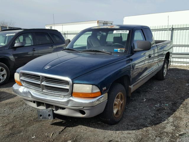 1B7GL23X0VS202715 - 1997 DODGE DAKOTA GREEN photo 2