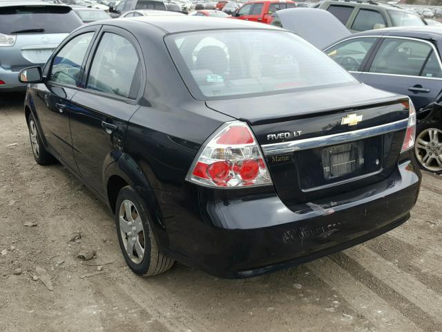KL1TD5DE6AB093415 - 2010 CHEVROLET AVEO LS BLACK photo 3