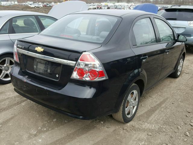 KL1TD5DE6AB093415 - 2010 CHEVROLET AVEO LS BLACK photo 4