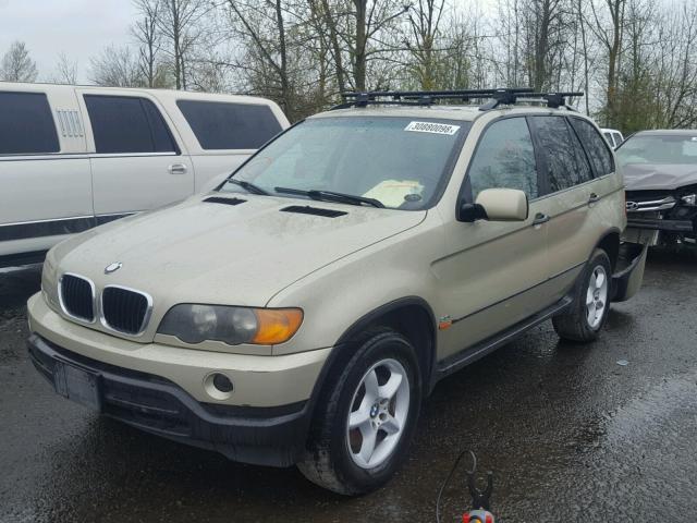 WBAFA53561LM72020 - 2001 BMW X5 3.0I GREEN photo 2