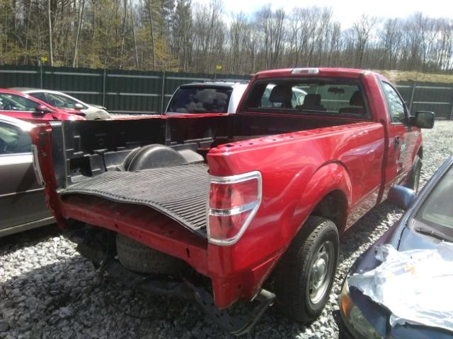 1FTMF1CM4DKE31732 - 2013 FORD F150 RED photo 4