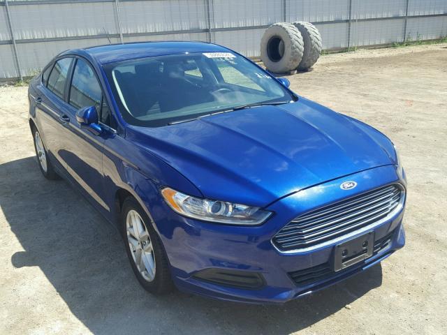 3FA6P0H72GR330004 - 2016 FORD FUSION SE BLUE photo 1